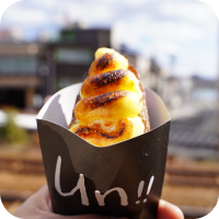 人気スイーツ焼き芋ブリュレの写真